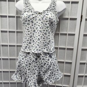 Emory Park White and Blue Floral Pajama Set